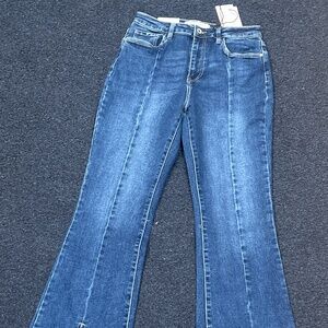 Q2 Premium Wide-leg Flare Cut Denim